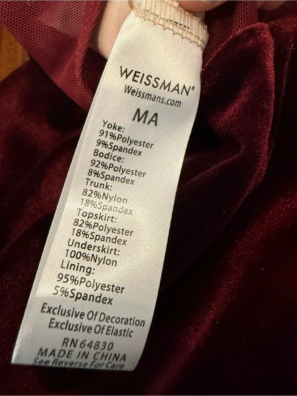 Weissman velvet look